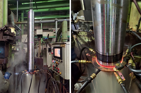 φ150シャフト高周波焼入れ